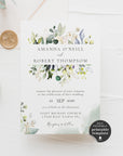 Flora | Rustic Wedding Invitation Set Printable