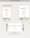Flora | Rustic Wedding Seating Cards Template