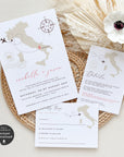 Italy Destination Wedding Invitation Template with RSVP