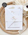Italy Destination Wedding Invitation Template with RSVP