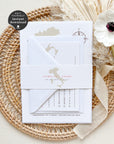 Italy Destination Wedding Invitation Template with RSVP