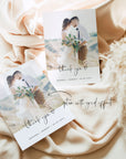 Giulia | Minimalist Wedding Thank You Card With Photo Printable