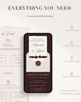 Old Money Online Digital Wedding Invitation with RSVP