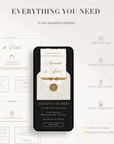 Old Money Online Digital Wedding Invitation with RSVP