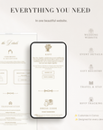 Old Money Wedding Website Template for Canva with RSVP