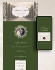 Old Money Online Digital Wedding Invitation with RSVP