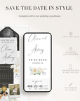 ELLA Modern Online Digital Save the Date with Calendar