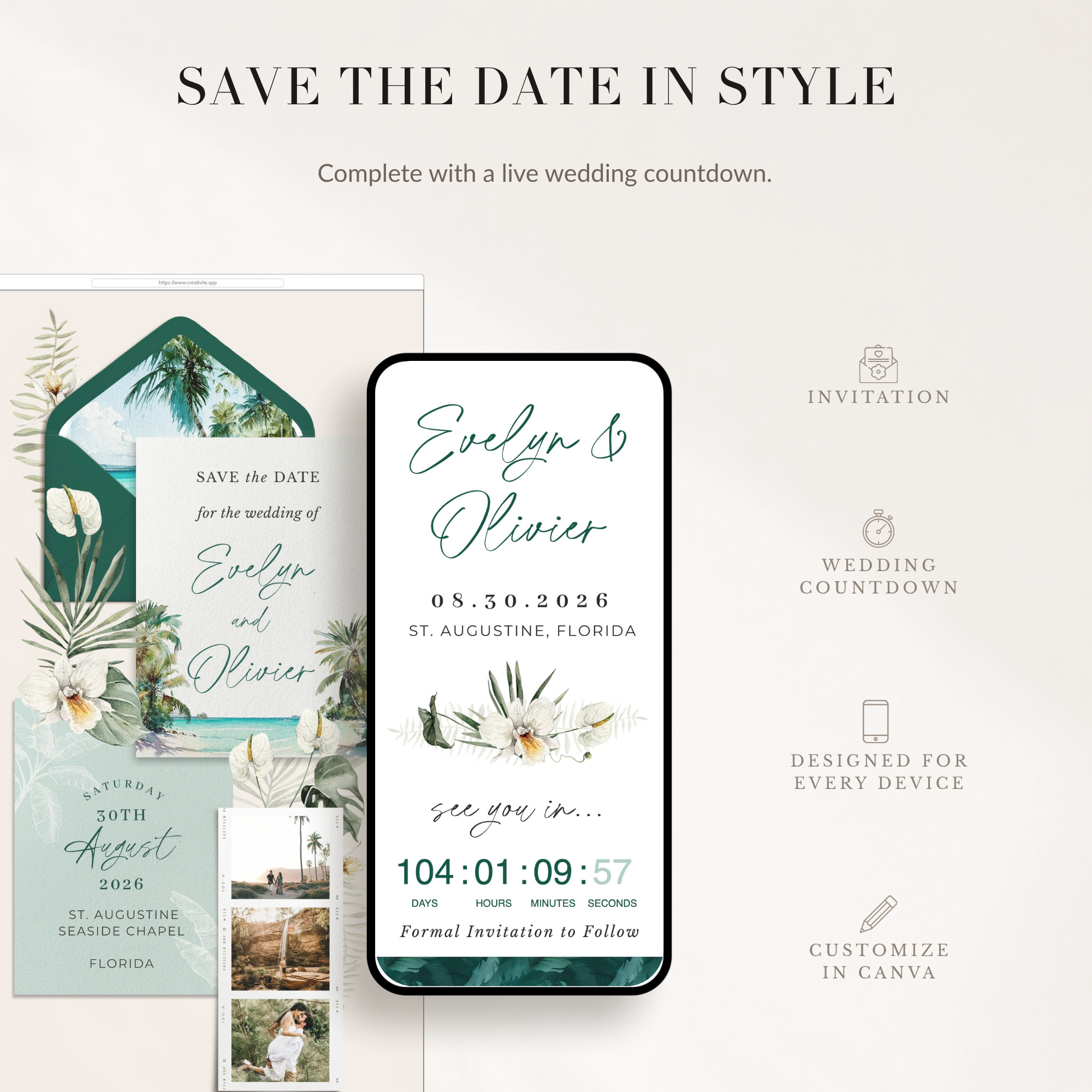 ISLA Tropical Online Digital Save the Date