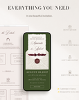 Old Money Online Digital Wedding Invitation with RSVP