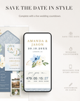 AZZURRA Dusty Blue Online Digital Save the Date