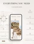 SOFIA Passport-Style Wedding Website Canva Template with RSVP