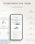 Azzurra Wedding Website Template for Canva with RSVP