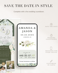 Rustic Online Digital Save the Date with Calendar