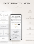 ELLA Modern Wedding Website Template for Canva with RSVP