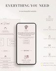 Old Money Wedding Website Template for Canva with RSVP
