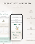ISLA Tropical Wedding Website Template for Canva with RSVP