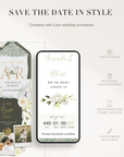 FLORA Rustic Online Digital Save the Date