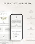 Flora Wedding Website Template for Canva with RSVP