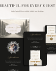 Old Money Online Digital Wedding Invitation with RSVP
