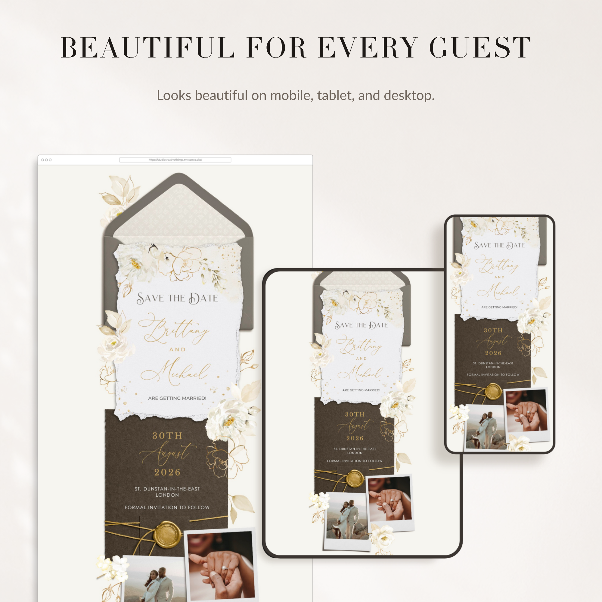DORA Elegant Online Digital Save the Date