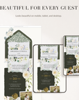 FLORA Rustic Online Digital Wedding Invitation with RSVP