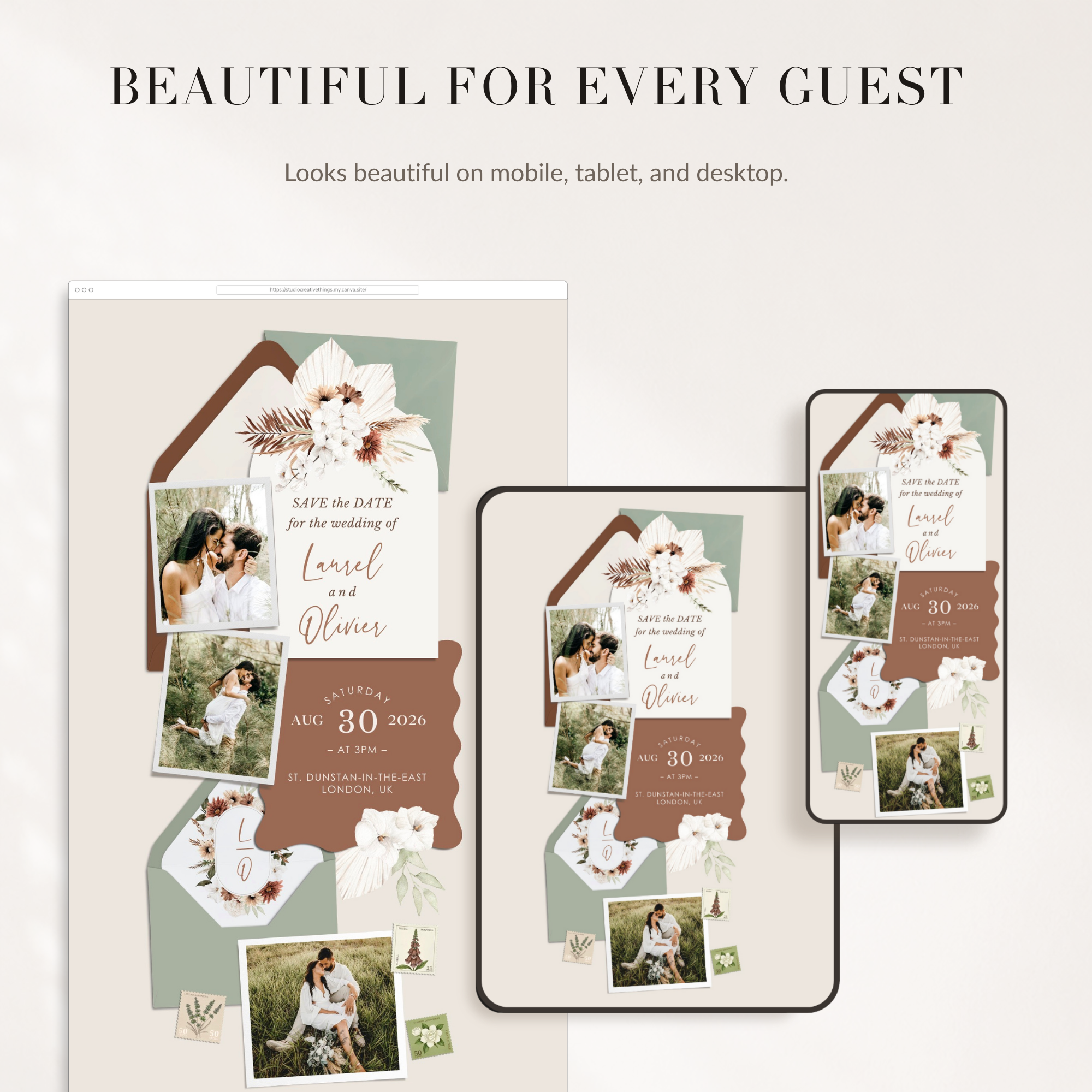 LAUREL Boho Online Digital Save the Date