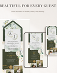 Rustic Online Digital Wedding Invitation with RSVP