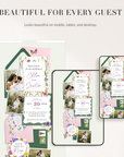 CLOE Wildflowers Online Digital Wedding Invitation with RSVP