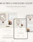 SOFIA Passport Style Online Digital Wedding Invitation with RSVP