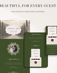Old Money Wedding Website Template for Canva with RSVP