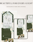 Rustic Online Digital Save the Date with Calendar