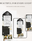 ELLA Modern Online Digital Save the Date with Calendar