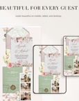 FIORELLA Pink Online Digital Wedding Invitation with RSVP