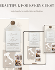 SOFIA Travel Theme Online Digital Wedding Invitation with RSVP