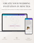 AMBRA Fall Online Digital Wedding Invitation with RSVP