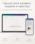 Old Money Wedding Website Template for Canva with RSVP