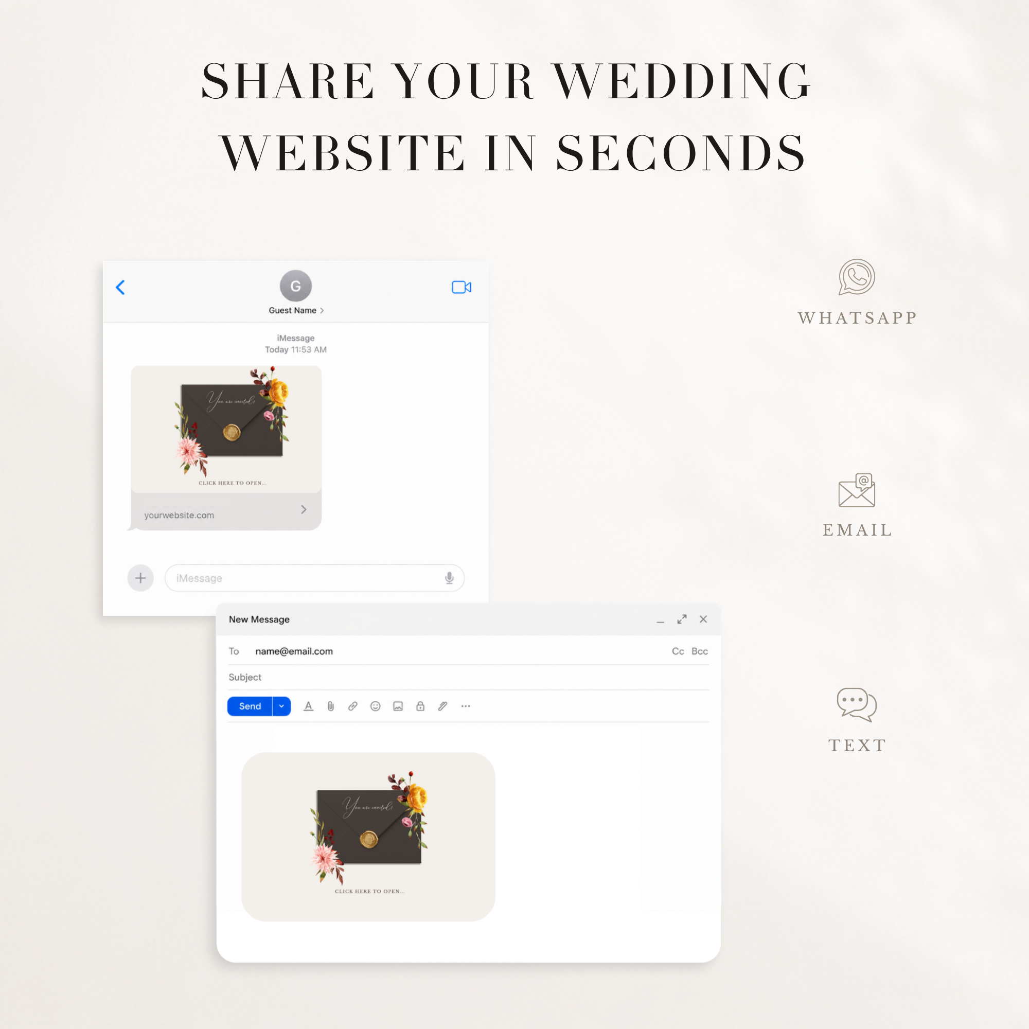 AMBRA Wedding Website Template for Canva with RSVP