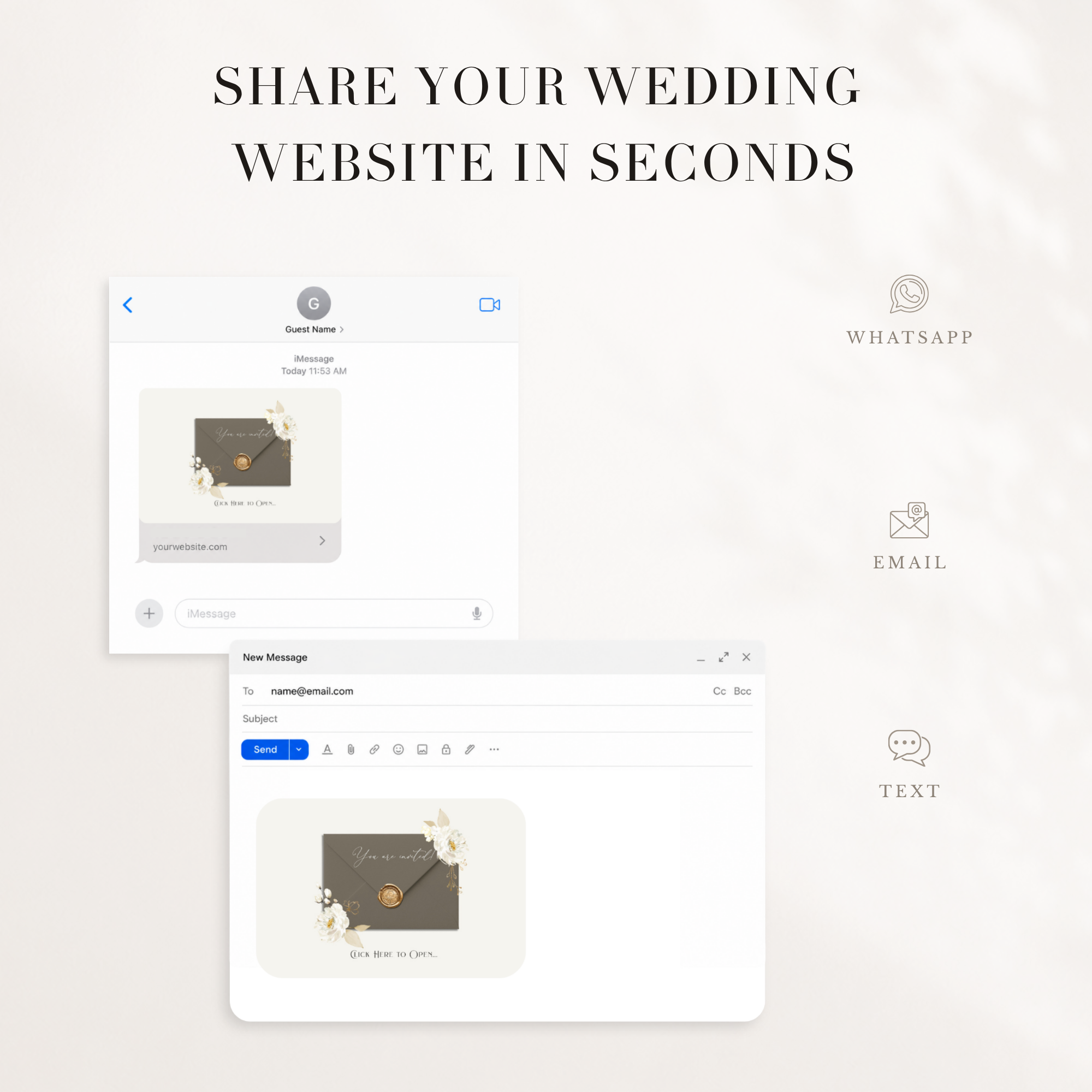 DORA Wedding Website Template for Canva with RSVP