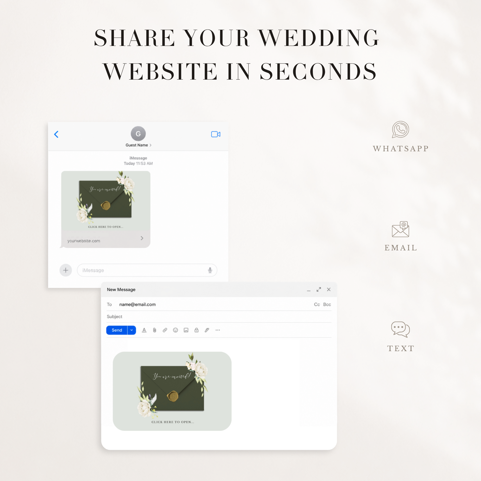 Flora Wedding Website Template for Canva with RSVP