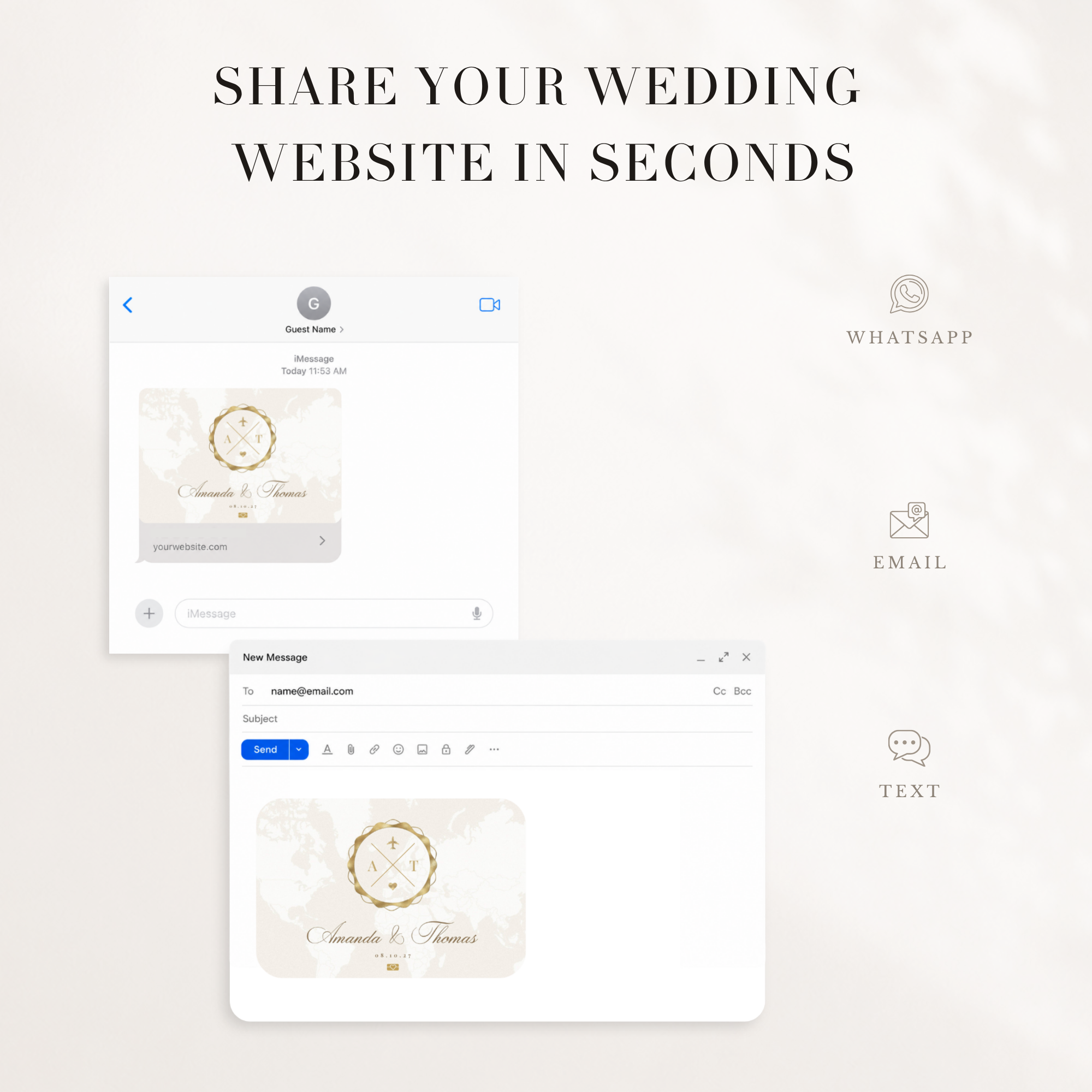 SOFIA Destination Wedding Website Template for Canva with RSVP