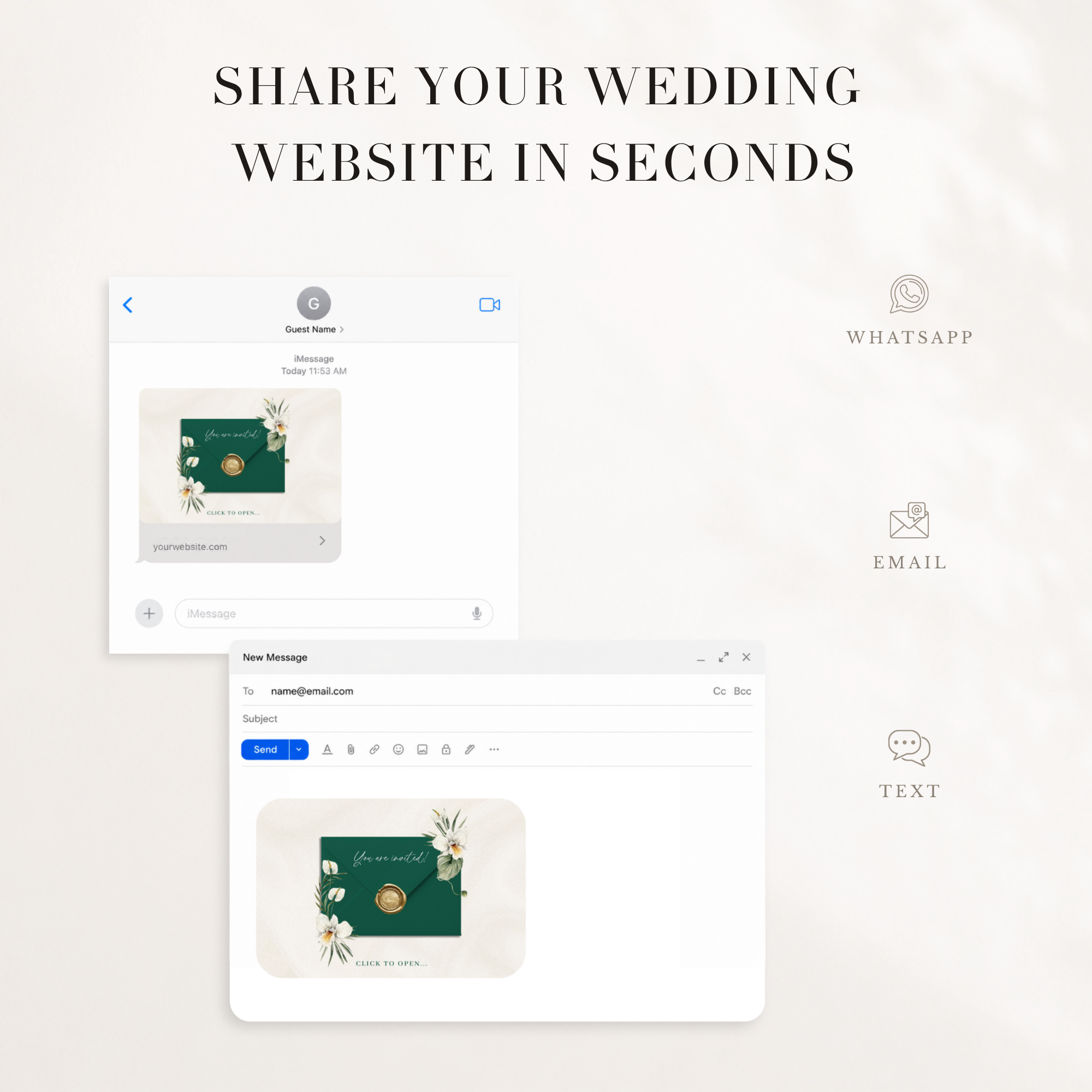 ISLA Tropical Wedding Website Template for Canva with RSVP