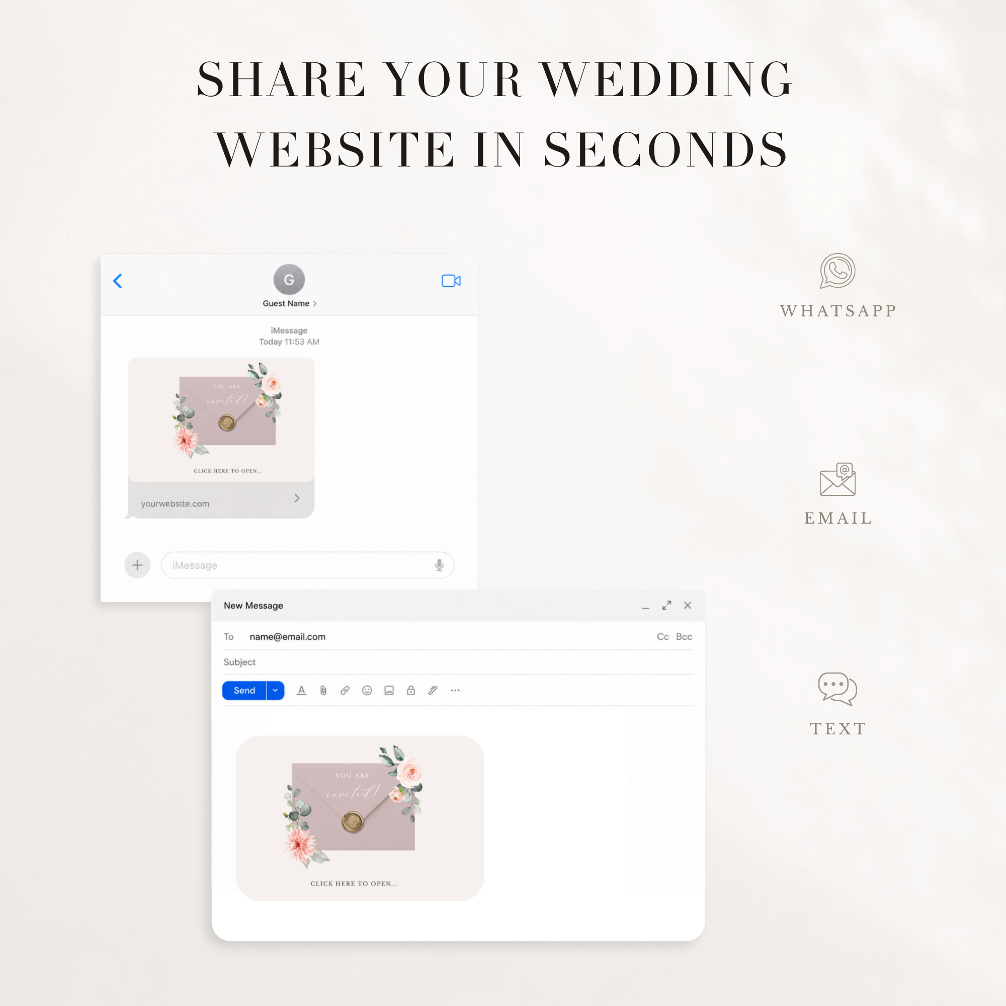 Fiorella Wedding Website Template for Canva with RSVP