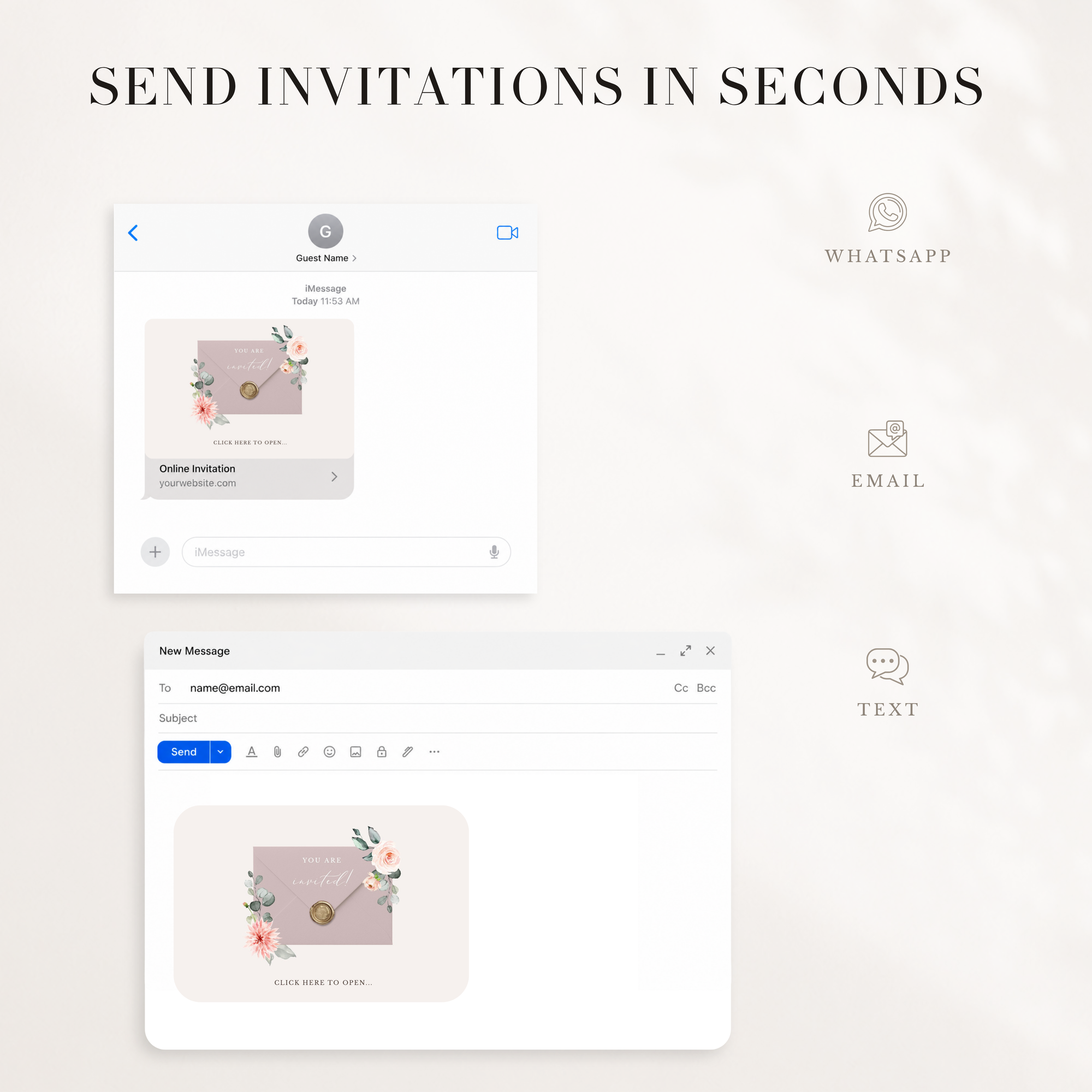 FIORELLA Online Digital Save the Date