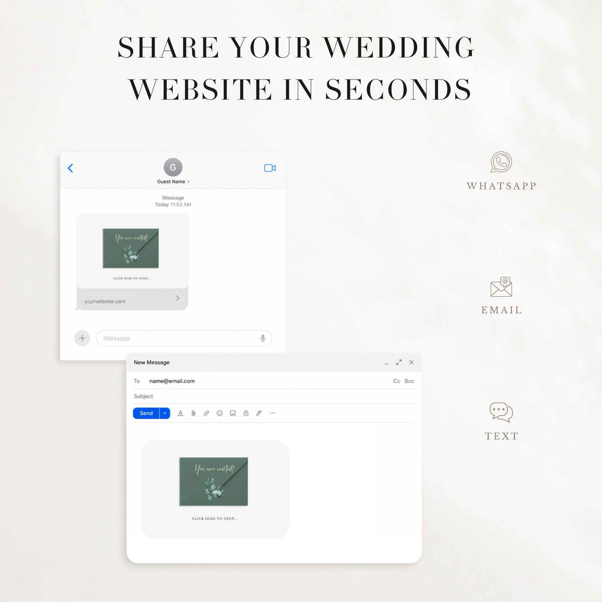 LUISA Wedding Website Template for Canva with RSVP