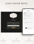 Old Money Wedding Website Template for Canva with RSVP