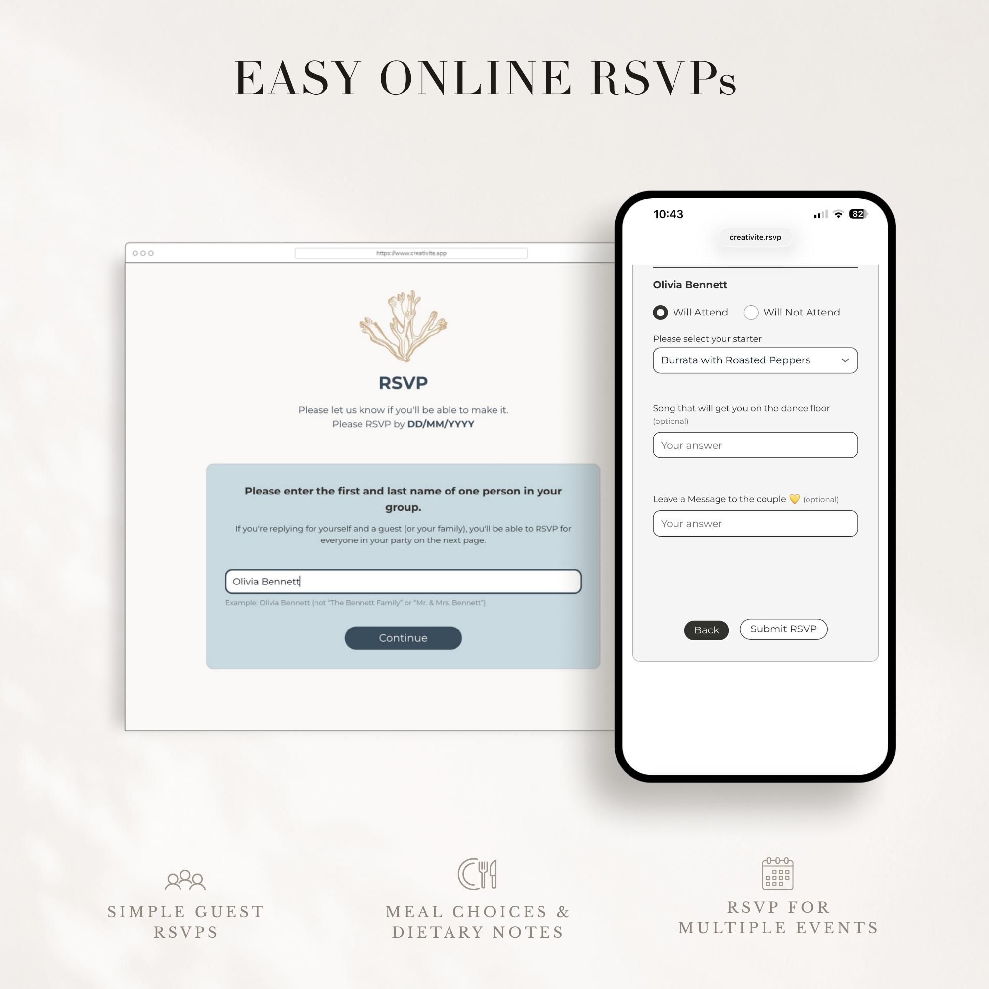 Beach Themed Canva Wedding Website Template with Online RSVP