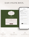 Old Money Online Digital Wedding Invitation with RSVP
