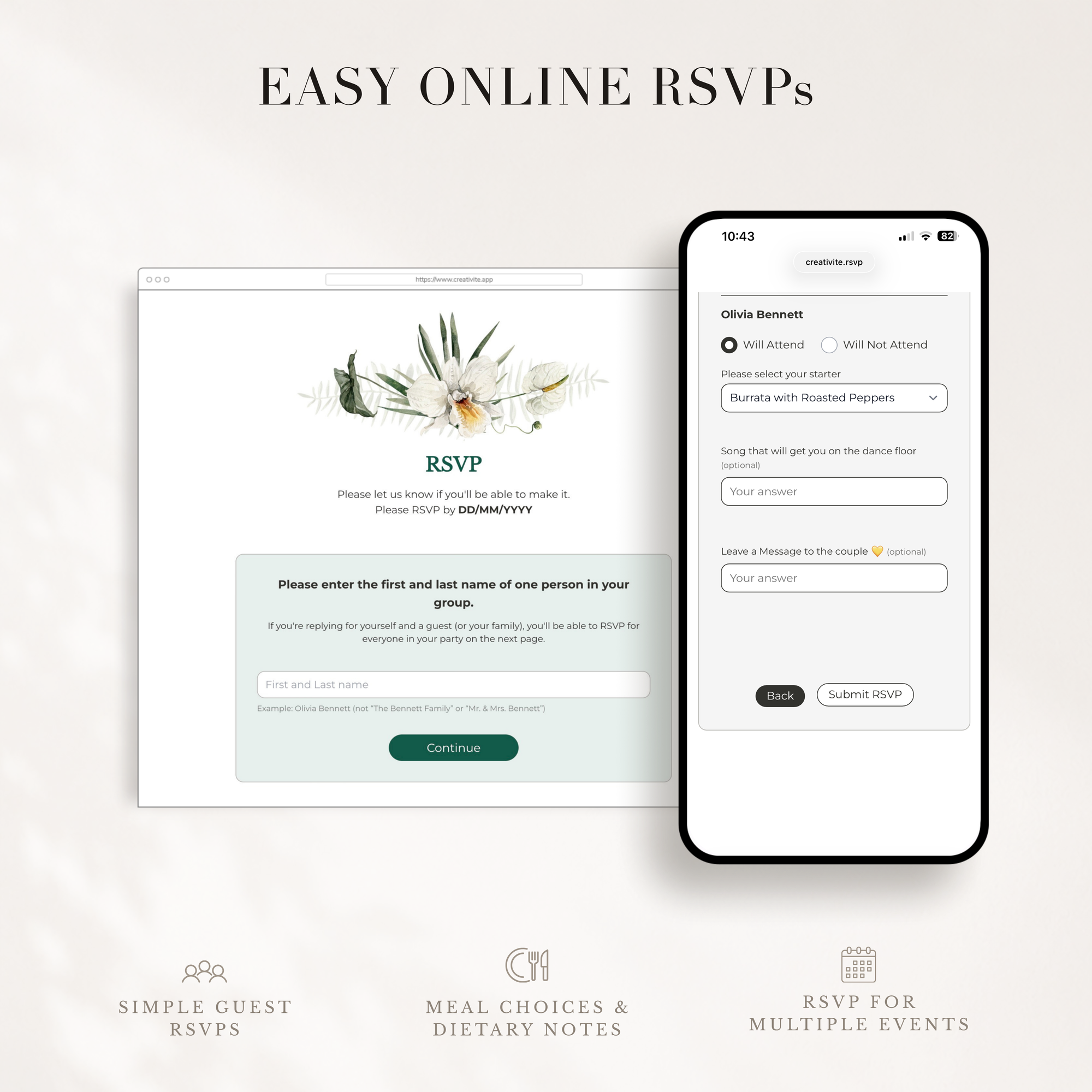 ISLA Tropical Wedding Website Template for Canva with RSVP