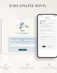 Azzurra Wedding Website Template for Canva with RSVP