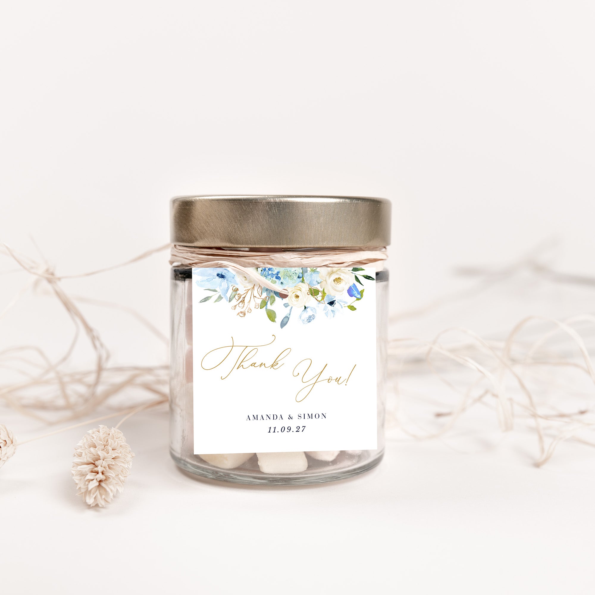 AZZURRA Printable Wedding Favour Tags